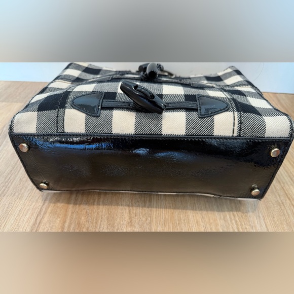 Kate Spade Black and Cream Plaid Satchel - Picture 2 of 14